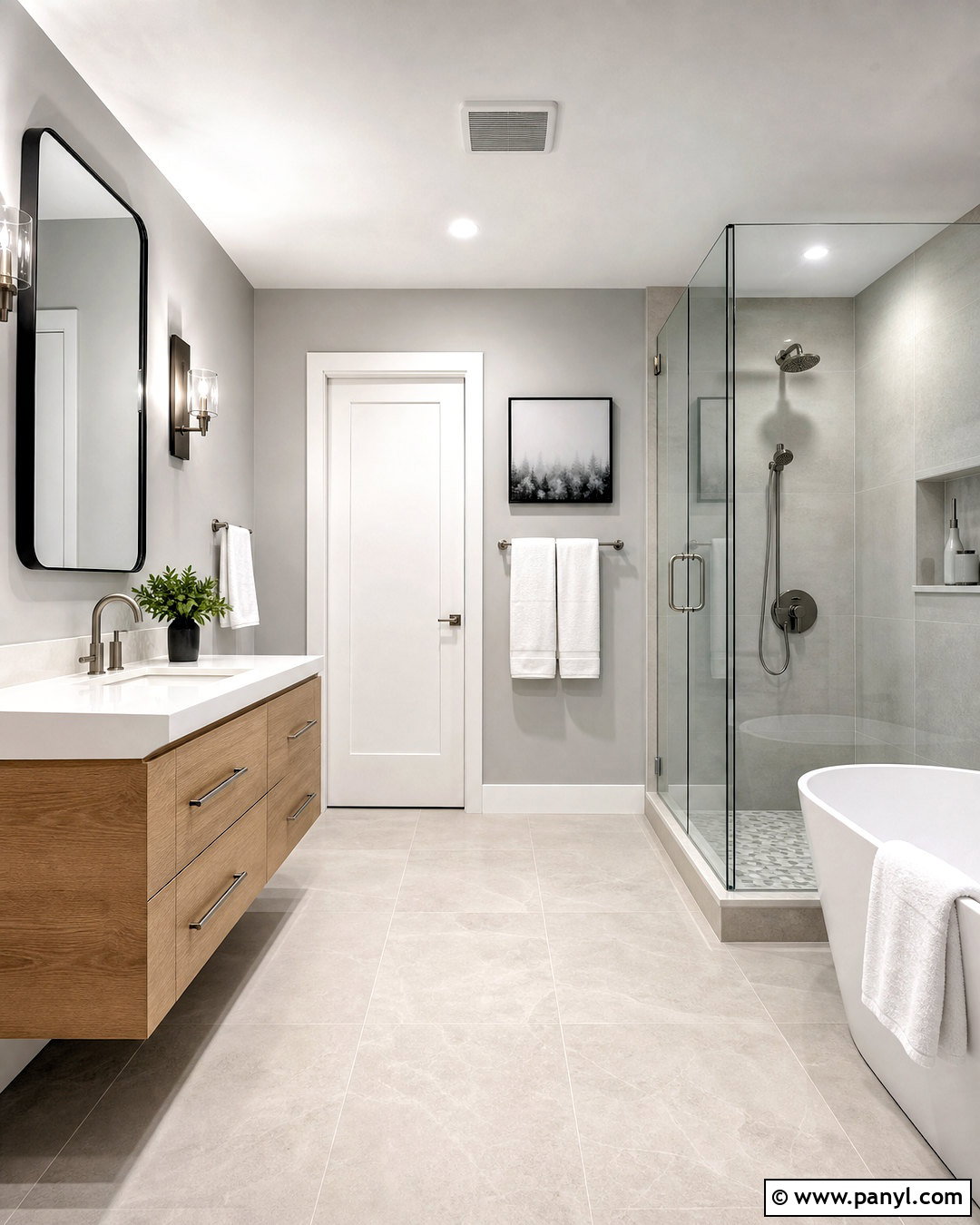 Light Grey Wall Bathroom - 20 grey wall bathroom ideas