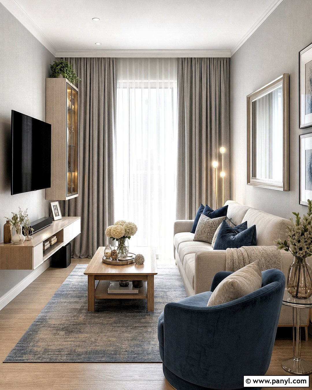 Light Grey Wall Small Living Room - 20 grey wall design ideas