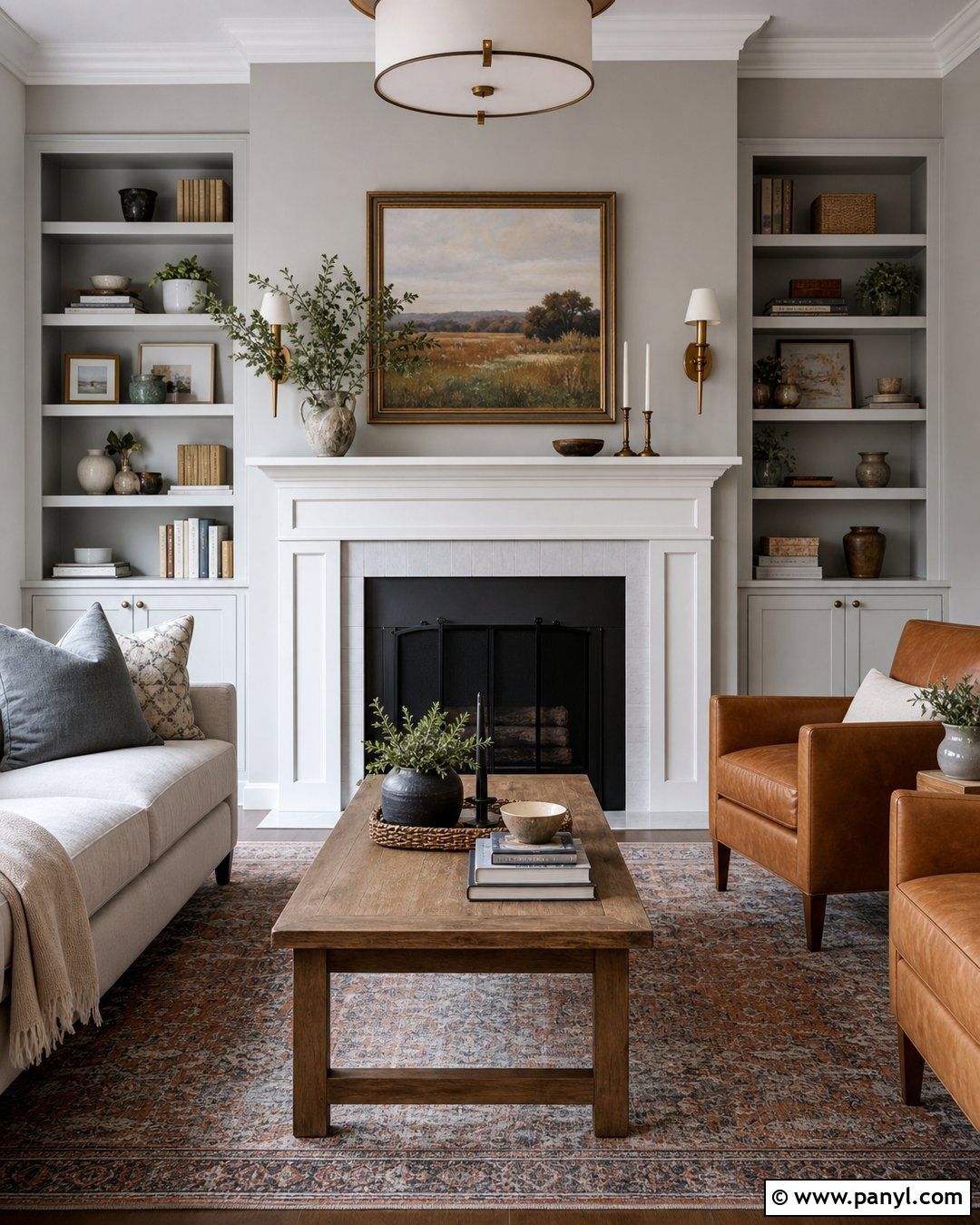 Light Grey Wall With White Fireplace - 35 light grey wall paint ideas