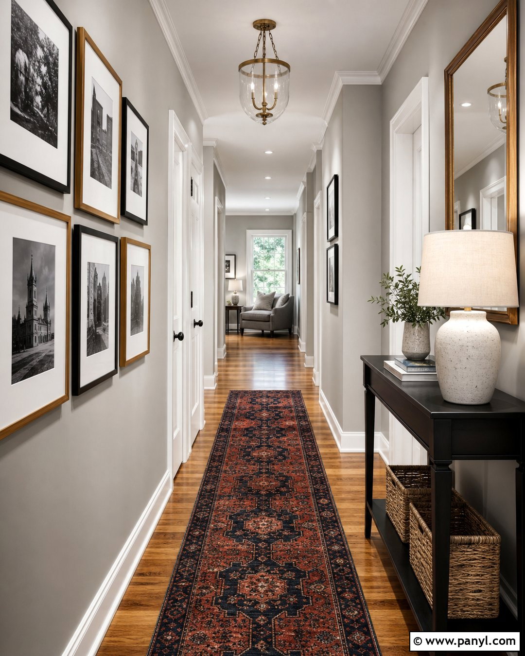 Light Grey Walls Hallway - 50 Light Grey Walls