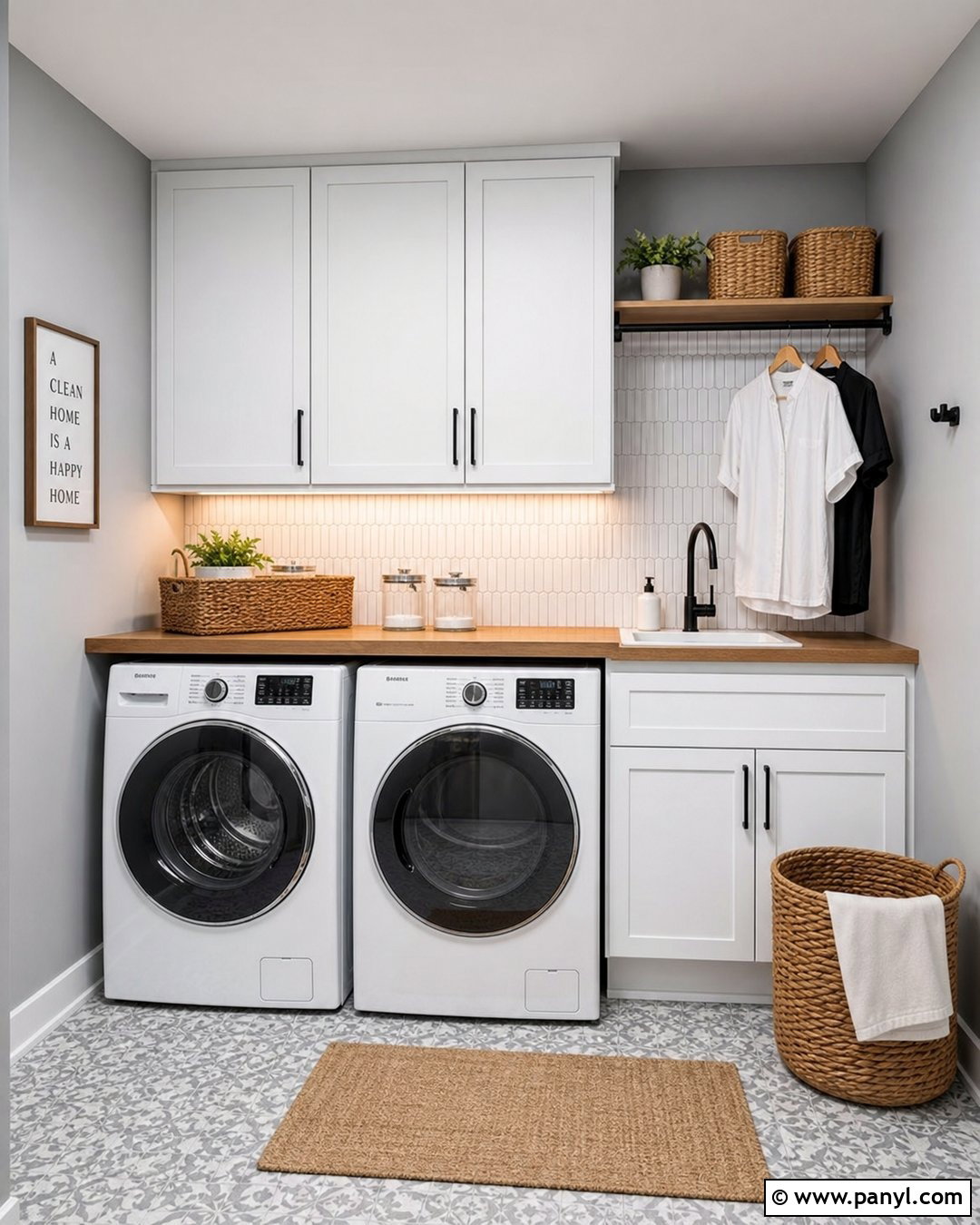 Light Grey Walls Laundry Room - 50 Light Grey Walls