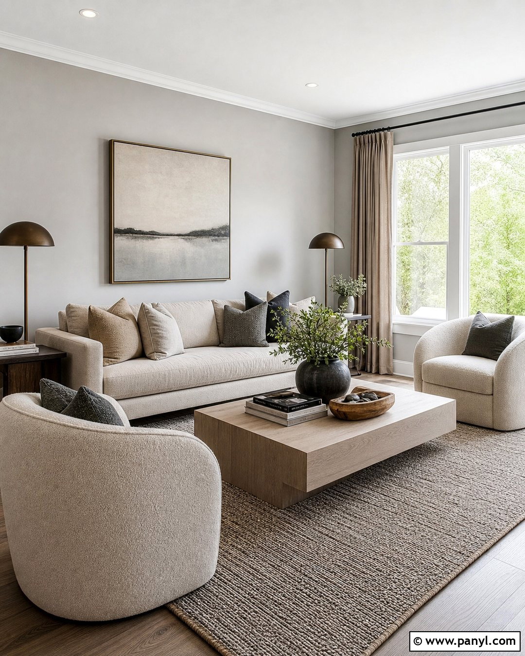 Light Grey Walls With Beige Furniture - 50 Light Grey Walls