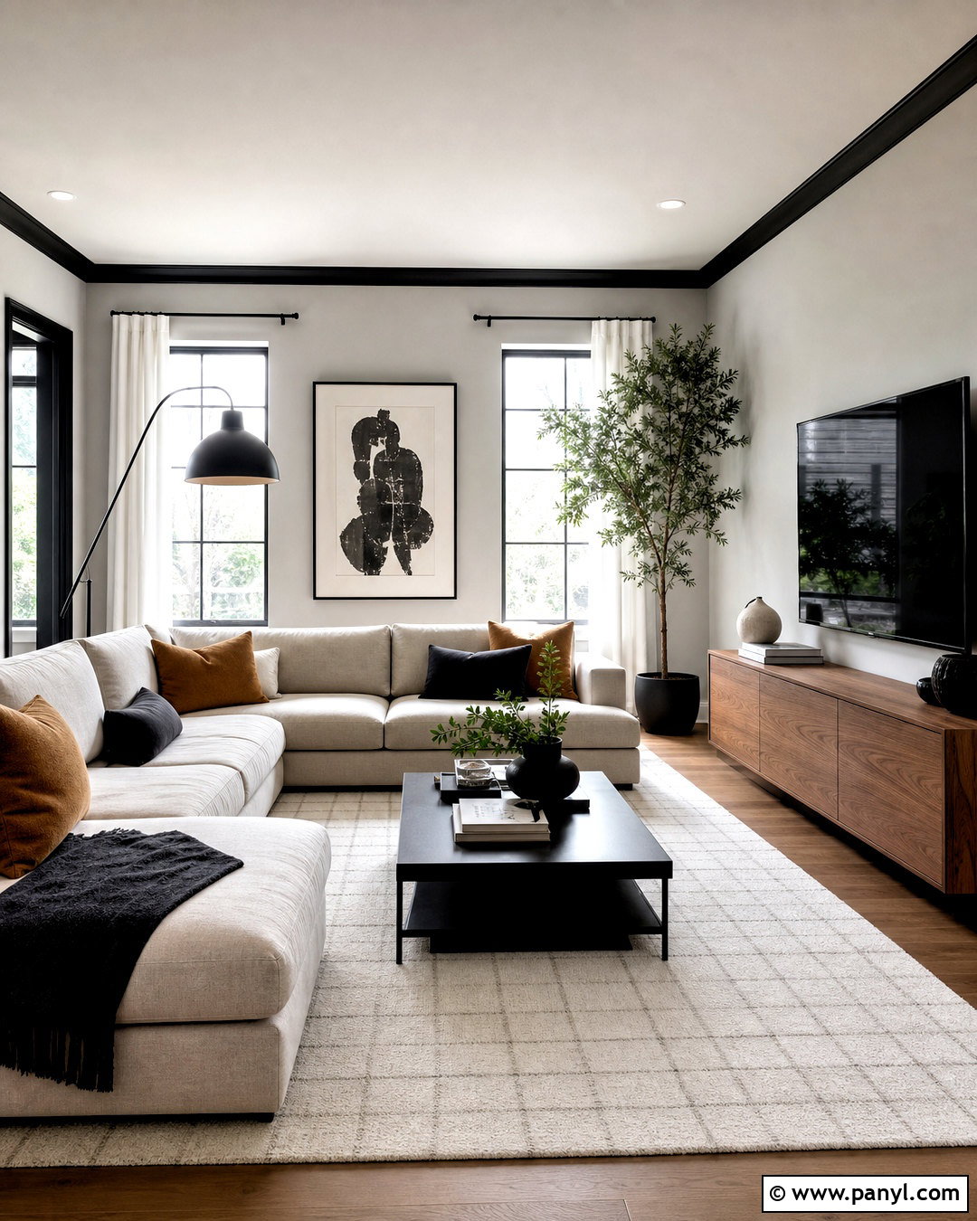 Light Grey Walls With Black Accents - 20 light grey walls living room ideas