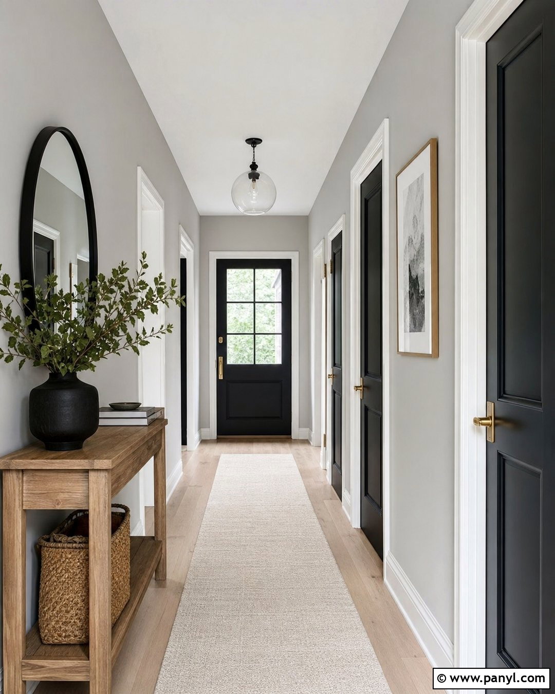 Light Grey Walls With Black Doors - 25 Grey Walls With Black Doors