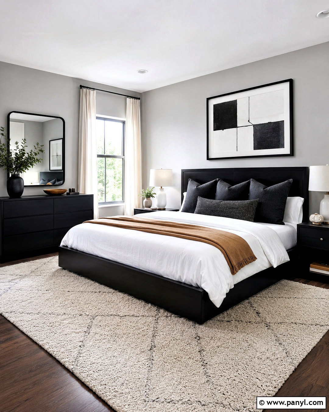 Light Grey Walls With Black Furniture - 20 light grey walls bedroom ideas