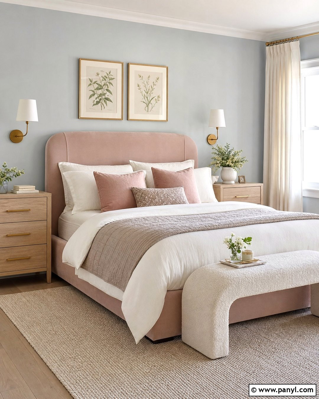 Light Grey Walls With Blush Pink - 20 Light Grey Walls Look Blue Ideas