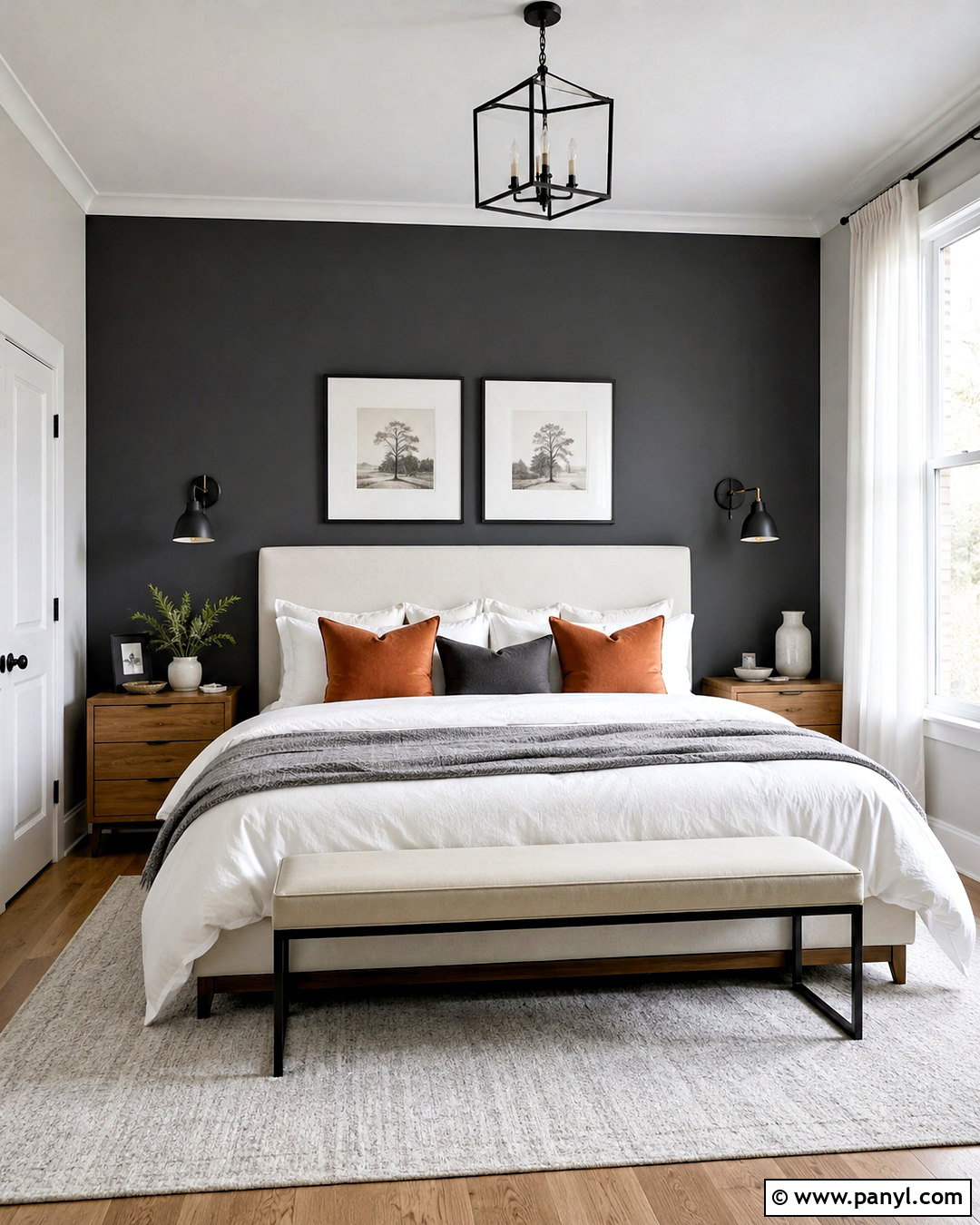 Light Grey Walls With Charcoal Accent Wall - 20 light grey walls bedroom ideas