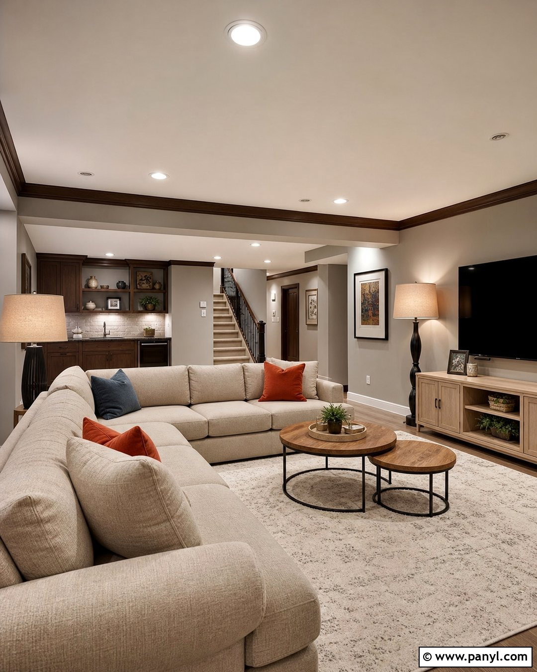 Light Grey Walls With Dark Wood Trim Basement - 20 Light Grey Walls With Dark Wood Trim Ideas