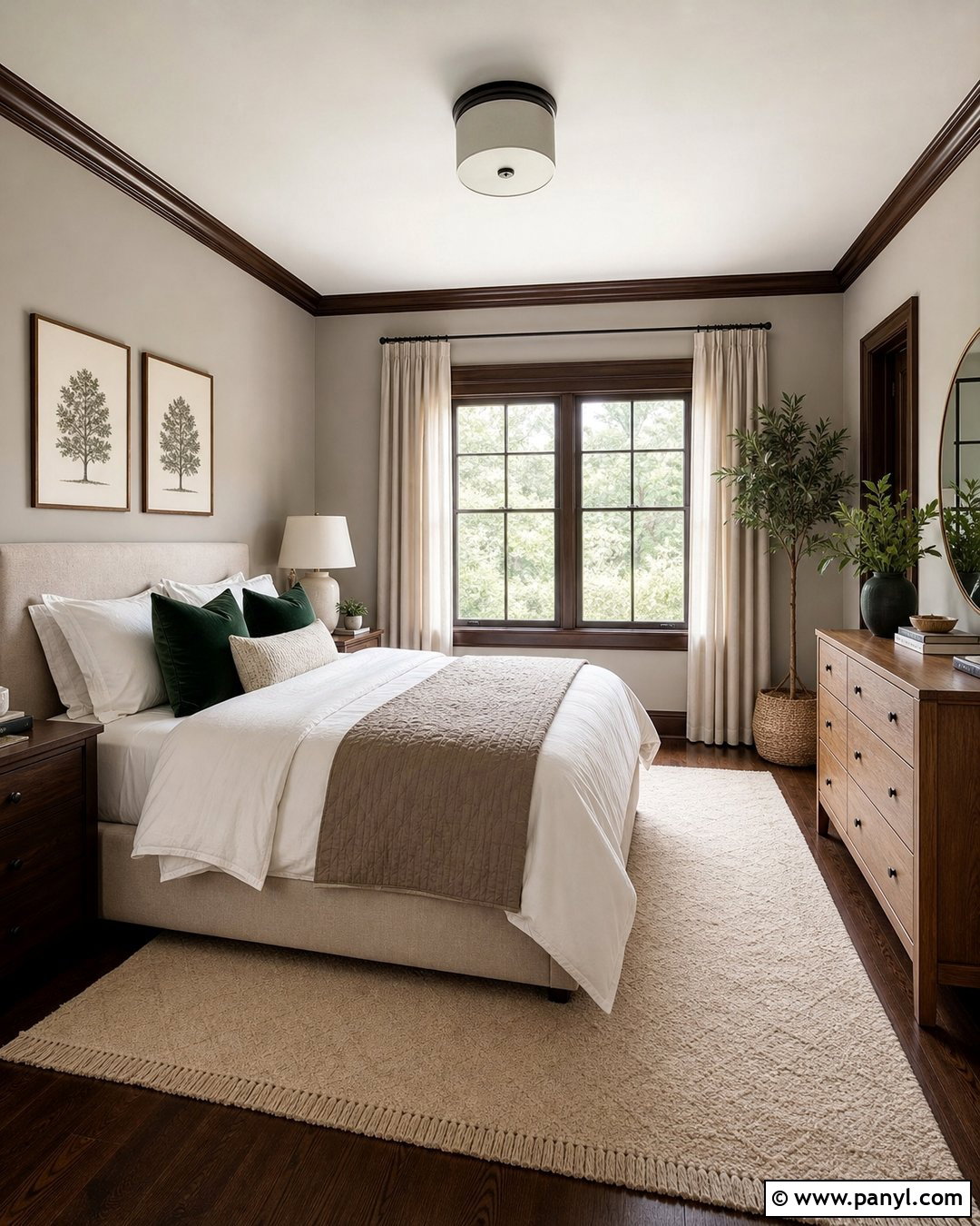 Light Grey Walls With Dark Wood Trim Bedroom - 20 Light Grey Walls With Dark Wood Trim Ideas