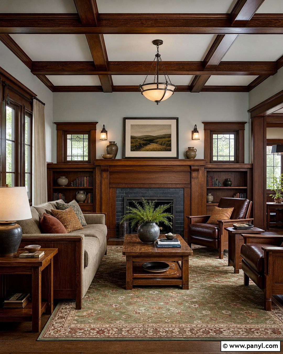 Light Grey Walls With Dark Wood Trim Craftsman Room - 20 Light Grey Walls With Dark Wood Trim Ideas