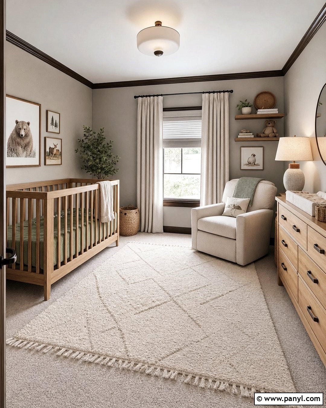 Light Grey Walls With Dark Wood Trim Nursery - 20 Light Grey Walls With Dark Wood Trim Ideas