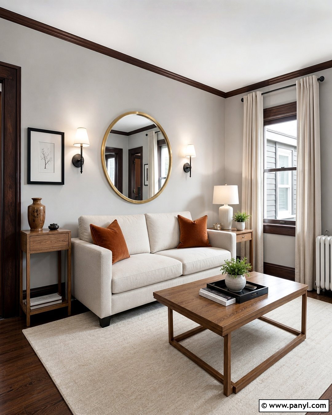 Light Grey Walls With Dark Wood Trim Small Living Room - 20 Light Grey Walls With Dark Wood Trim Ideas