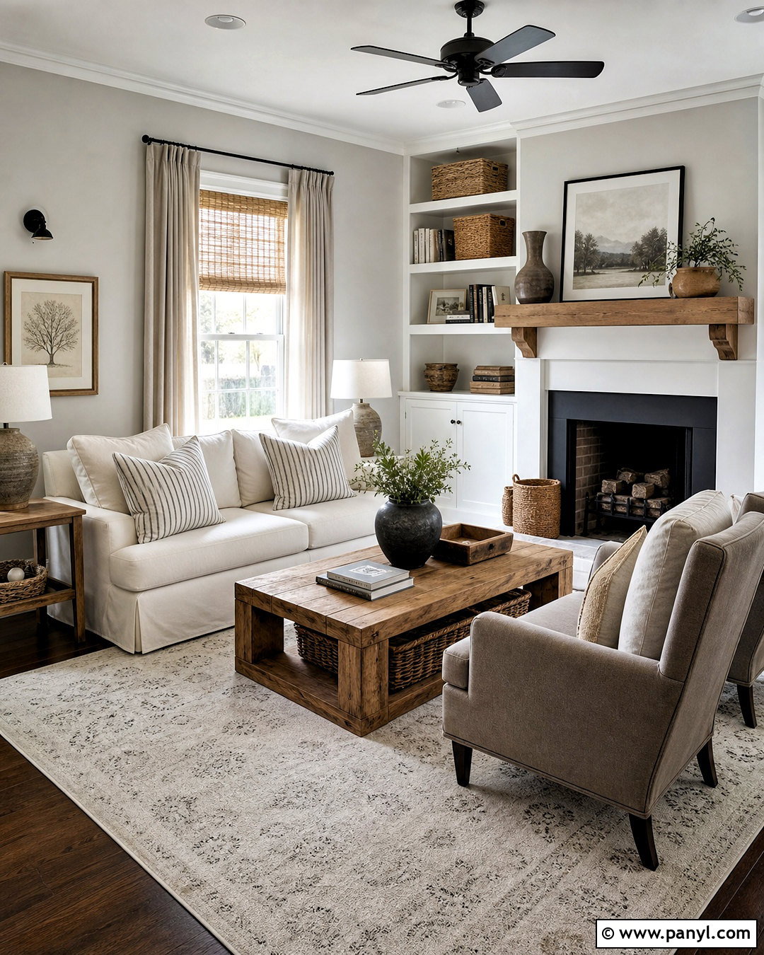 Light Grey Walls With Farmhouse Decor - 20 light grey walls living room ideas