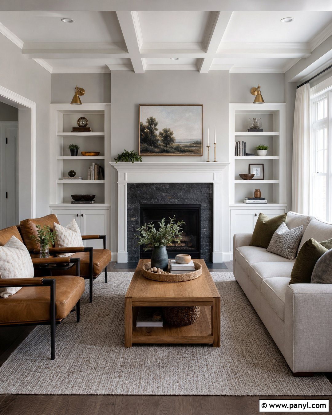 Light Grey Walls With Fireplace - 50 Light Grey Walls