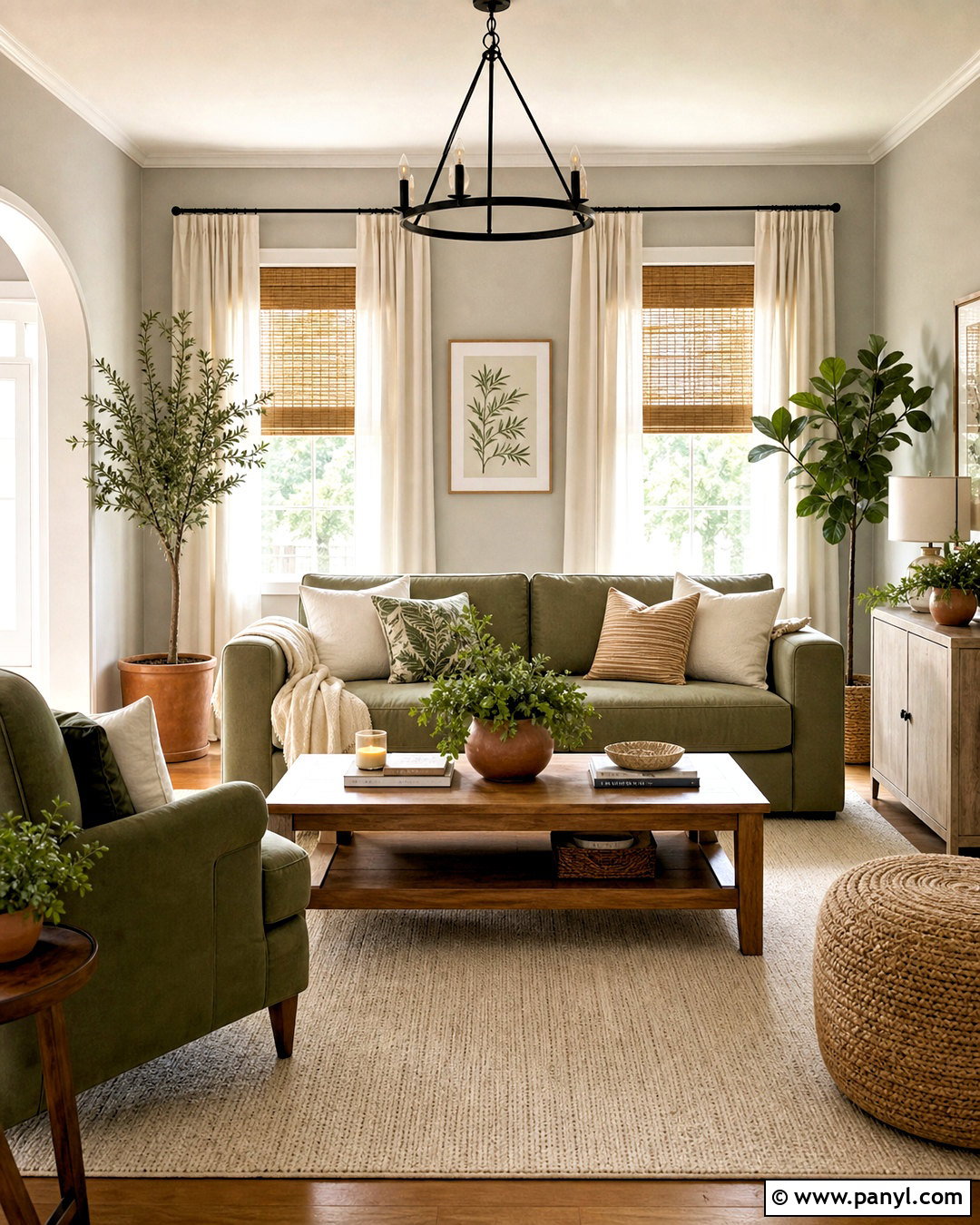 Light Grey Walls With Sage Green Furniture - 20 light grey walls living room ideas