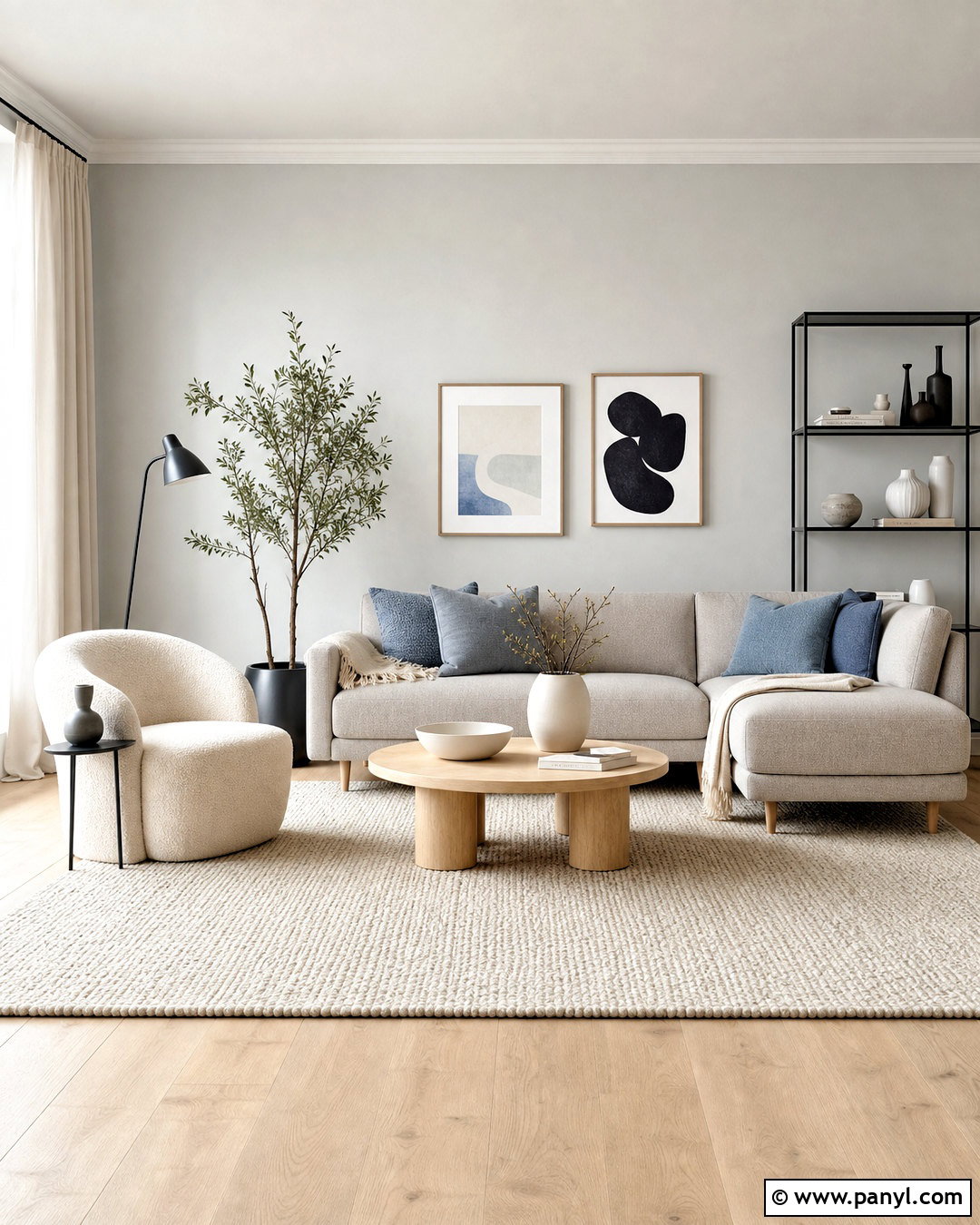 Light Grey Walls With Scandinavian Furniture - 20 light grey walls living room ideas