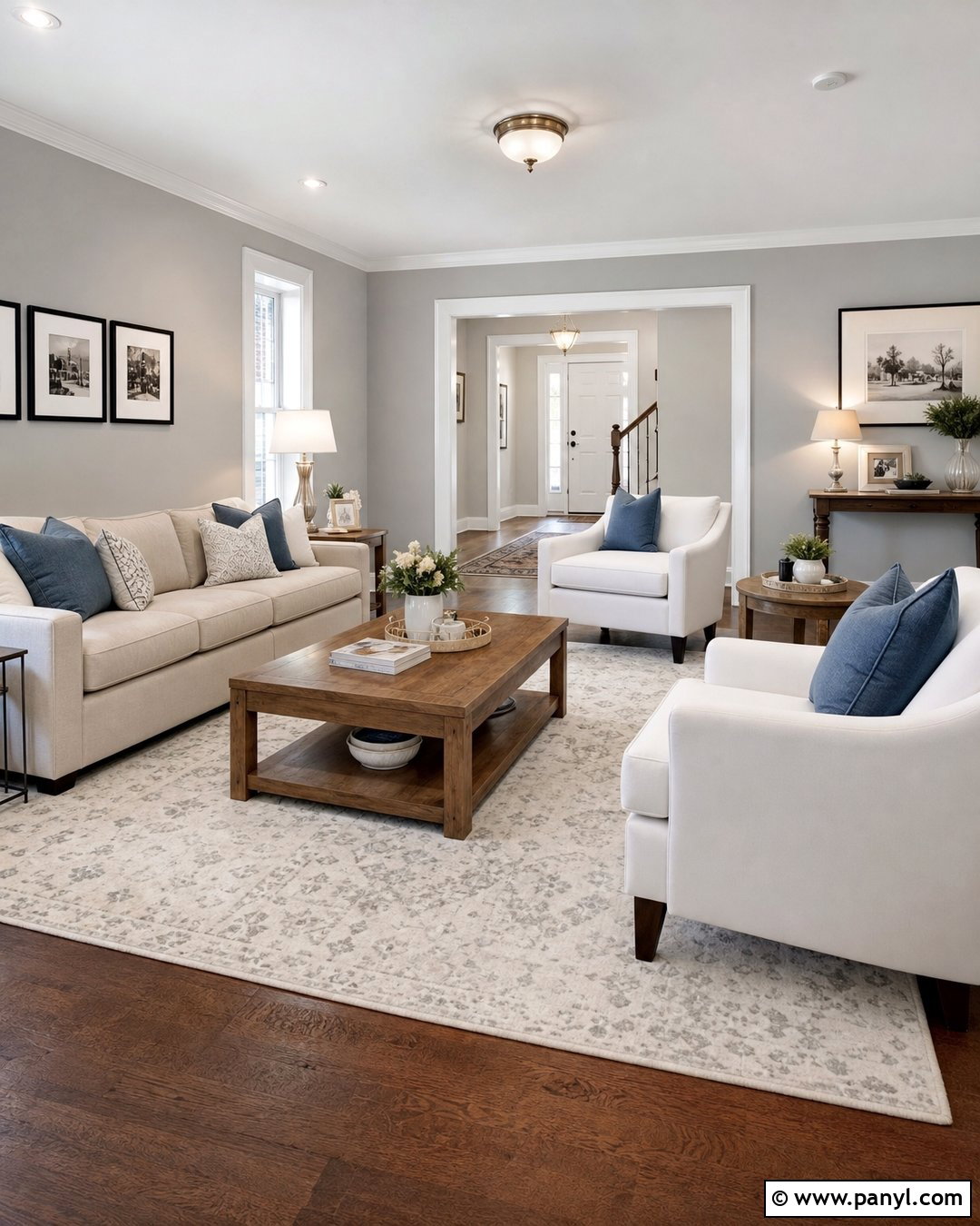 Light Grey Walls With White Trim - 50 Light Grey Walls
