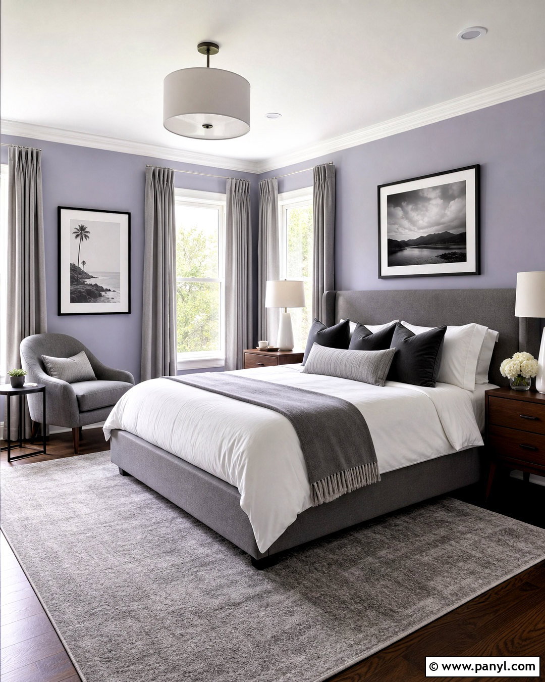Light Lavender Bedroom With Gray - 20 light lavender bedroom ideas