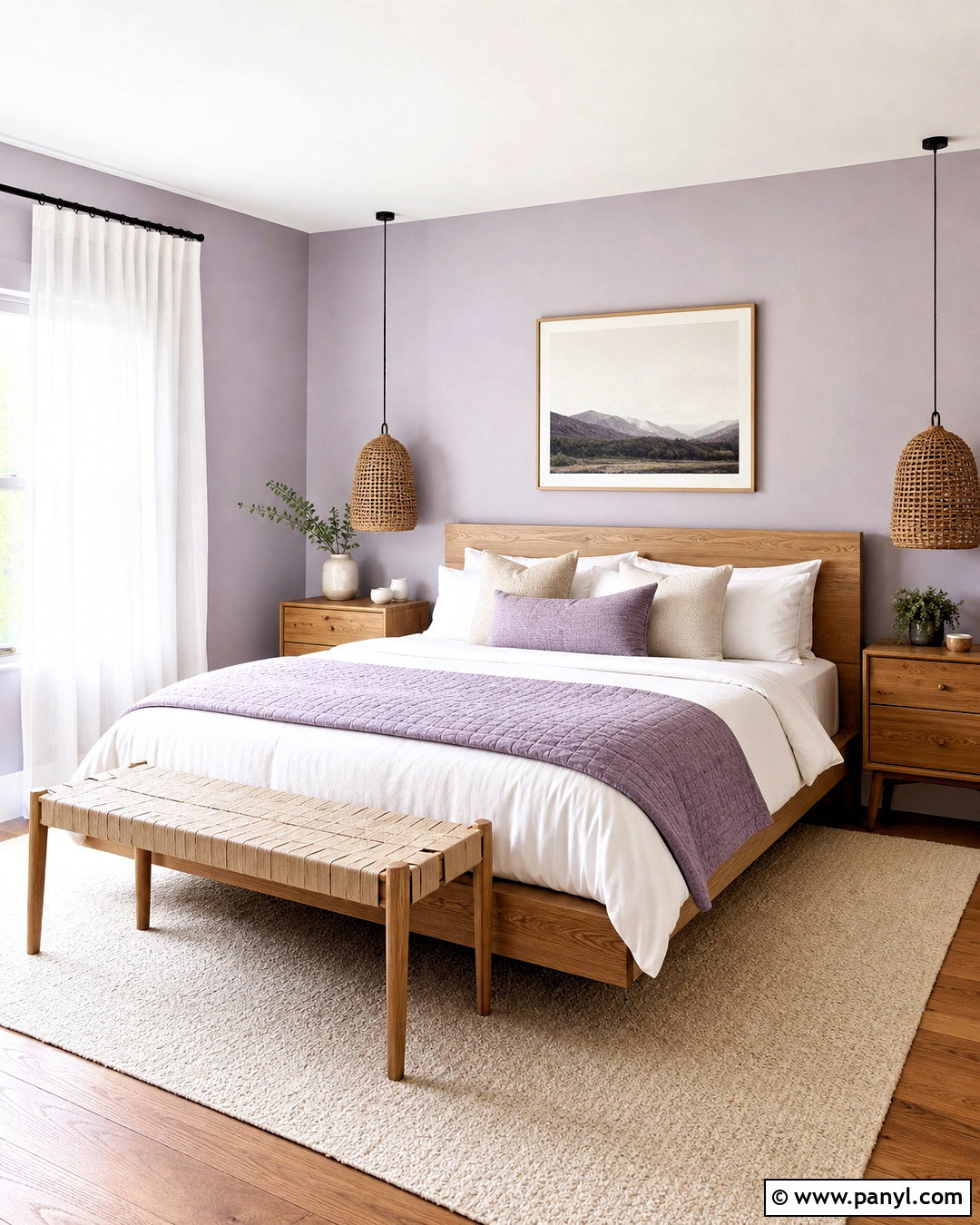 Light Lavender Bedroom With White And Oak - 20 light lavender bedroom ideas