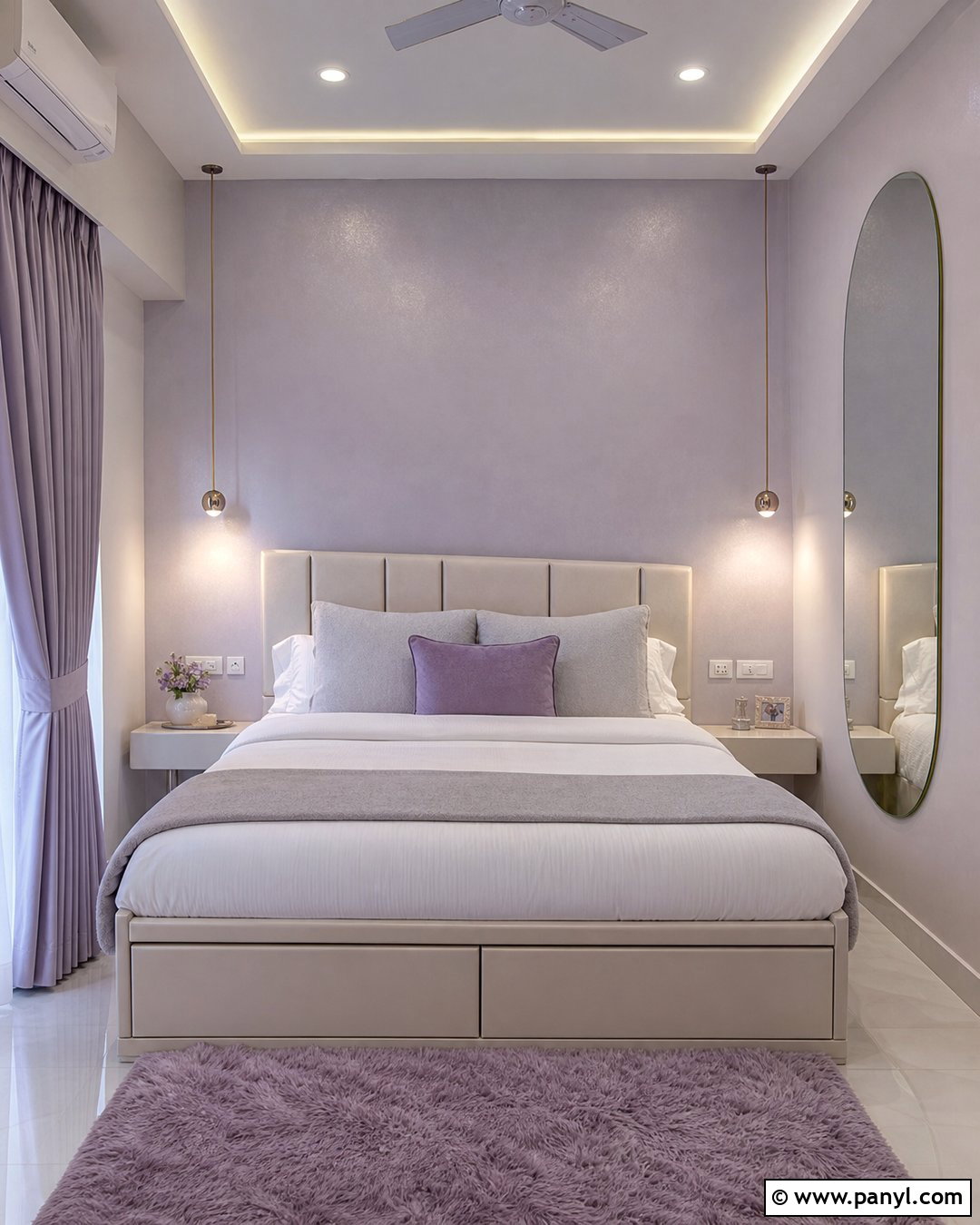 Light Lavender Grey Small Bedroom - 20 Lavender Grey Wall Paint Ideas