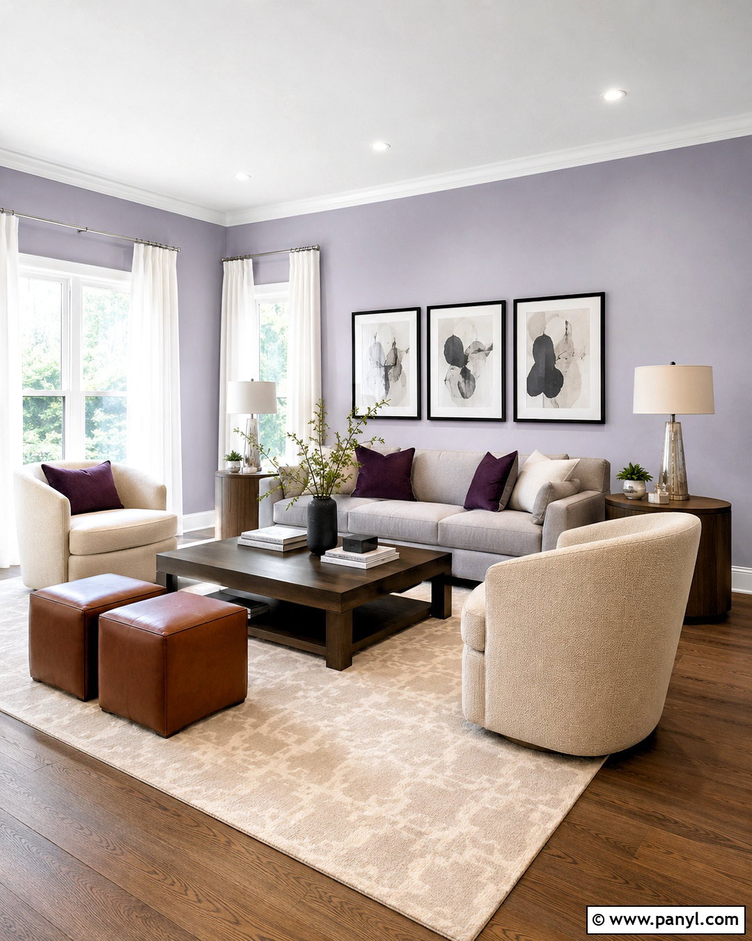 Light Lavender Living Room Walls - 20 light wall colors for living room ideas