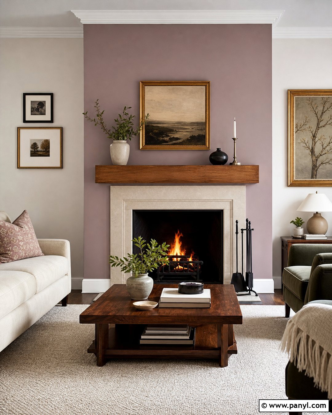 Light Mauve Fireplace Accent Wall - 20 Light Mauve Wall Paint Ideas