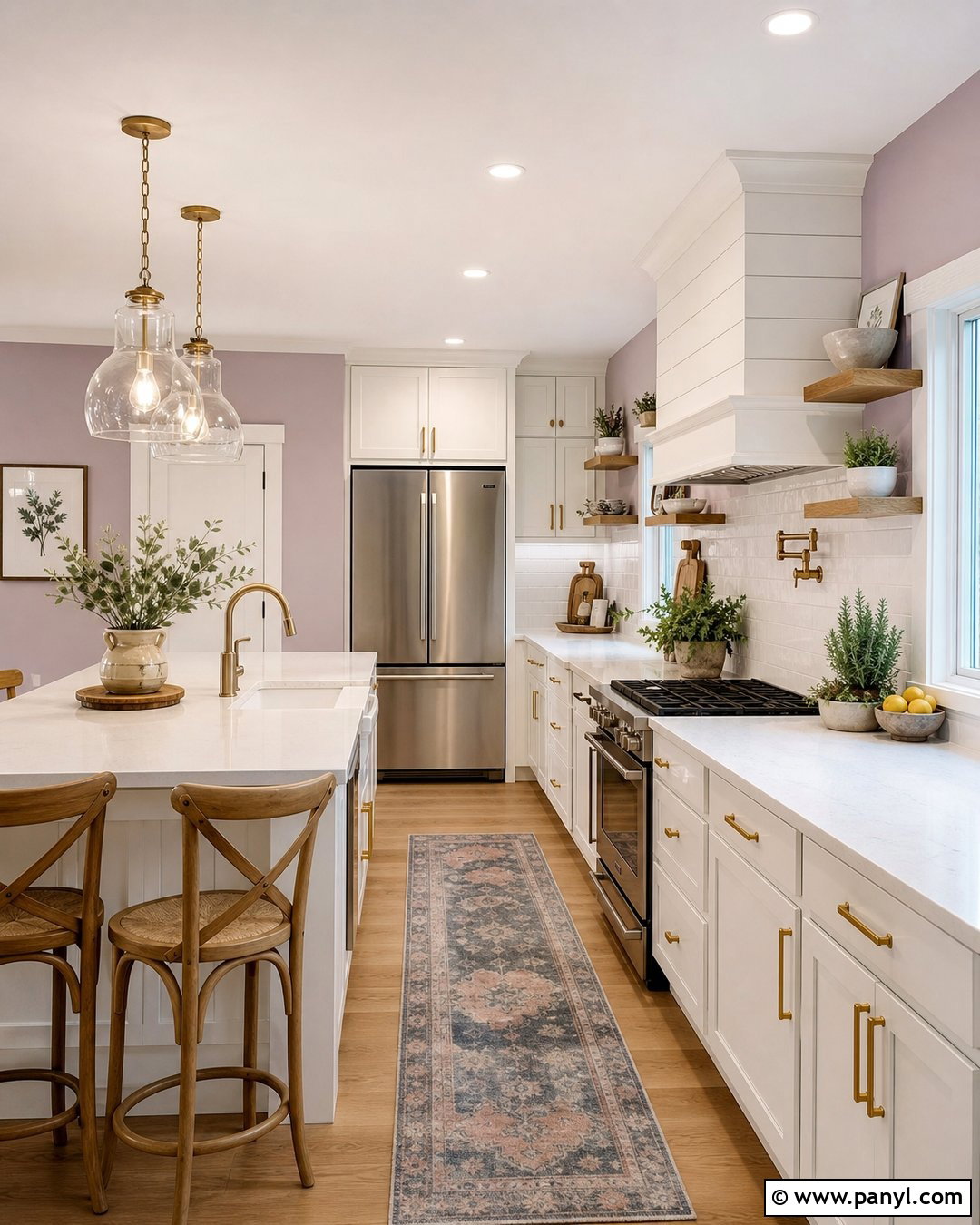 Light Mauve Kitchen With White Cabinets - 20 Light Mauve Wall Paint Ideas