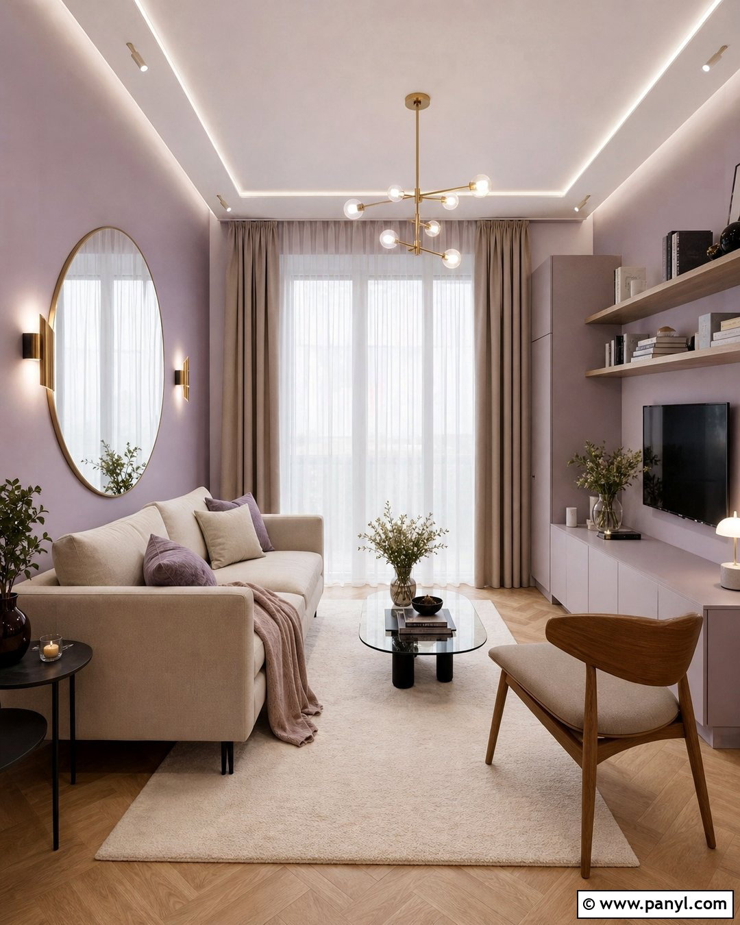 Light Mauve Small Living Room - 20 Light Mauve Wall Paint Ideas
