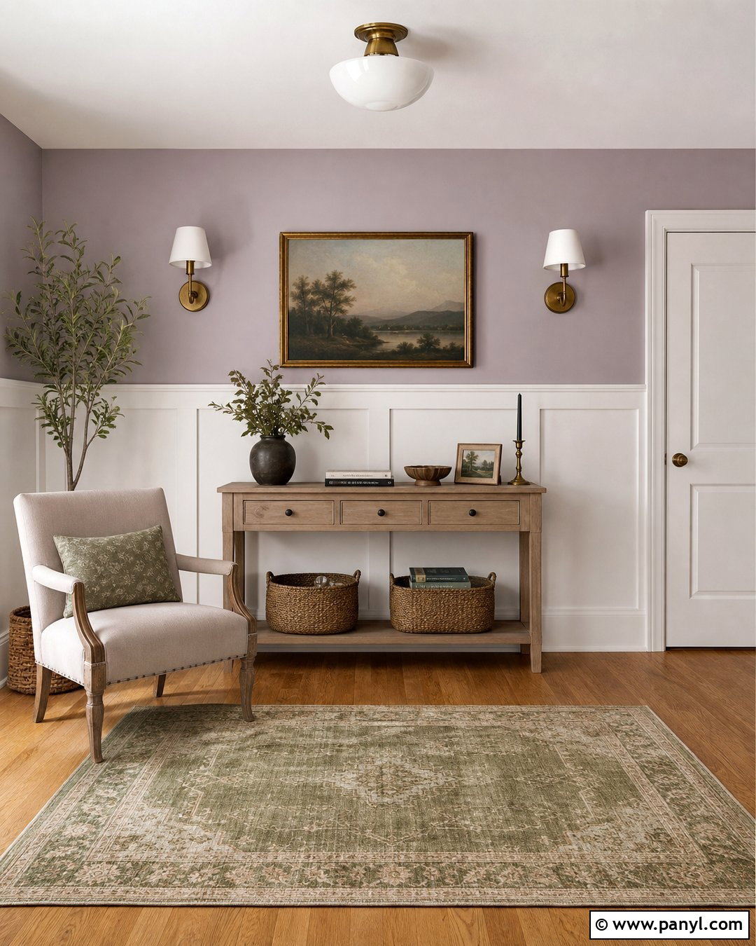 Light Mauve Walls With White Board And Batten - 20 Light Mauve Wall Paint Ideas