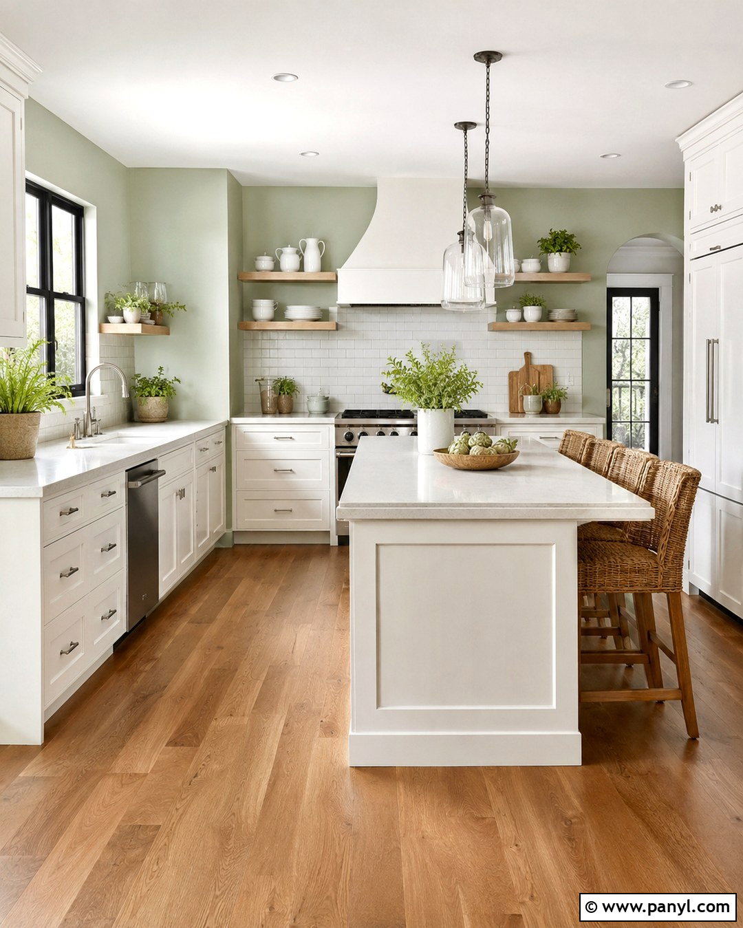 Light Mint Green Kitchen With White Cabinets - 20 Light Mint Green Wall Ideas