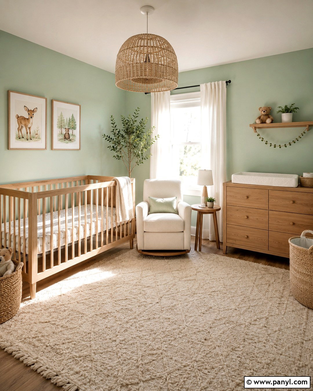 Light Mint Green Nursery With Warm Cream - 20 Light Mint Green Wall Ideas