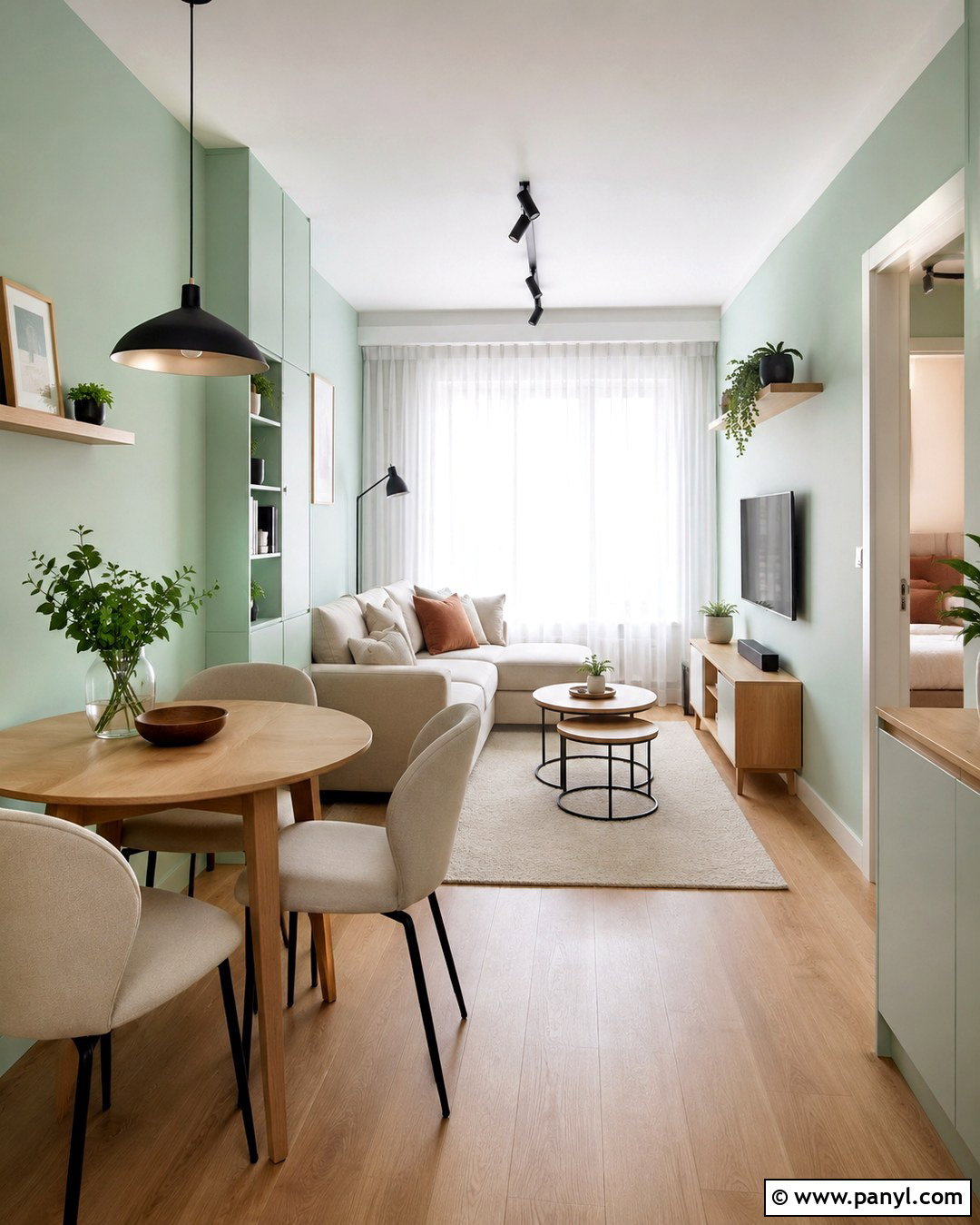 Light Mint Green Small Apartment - 20 Light Mint Green Wall Ideas