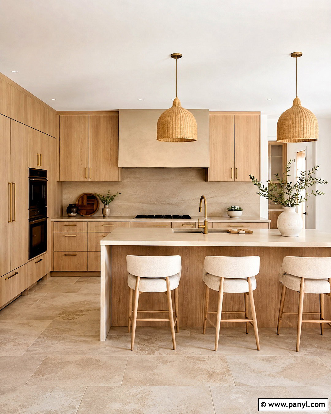 Light Oak And Beige Kitchen - 20 brown and beige kitchen ideas
