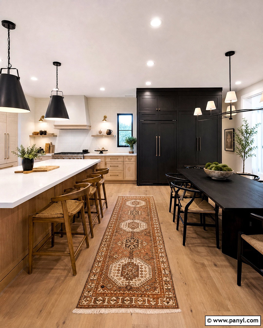 Light Oak And Black Wood Combination - 20 wood color combination ideas