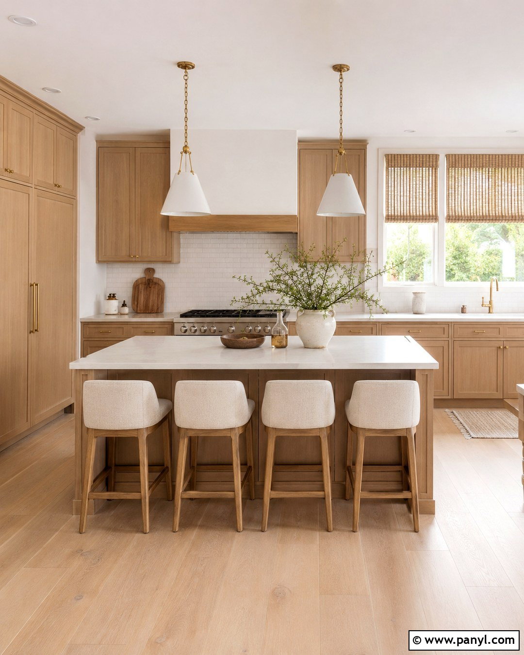 Light Oak Cabinets With White Walls - 20 White Walls Brown Cabinets
