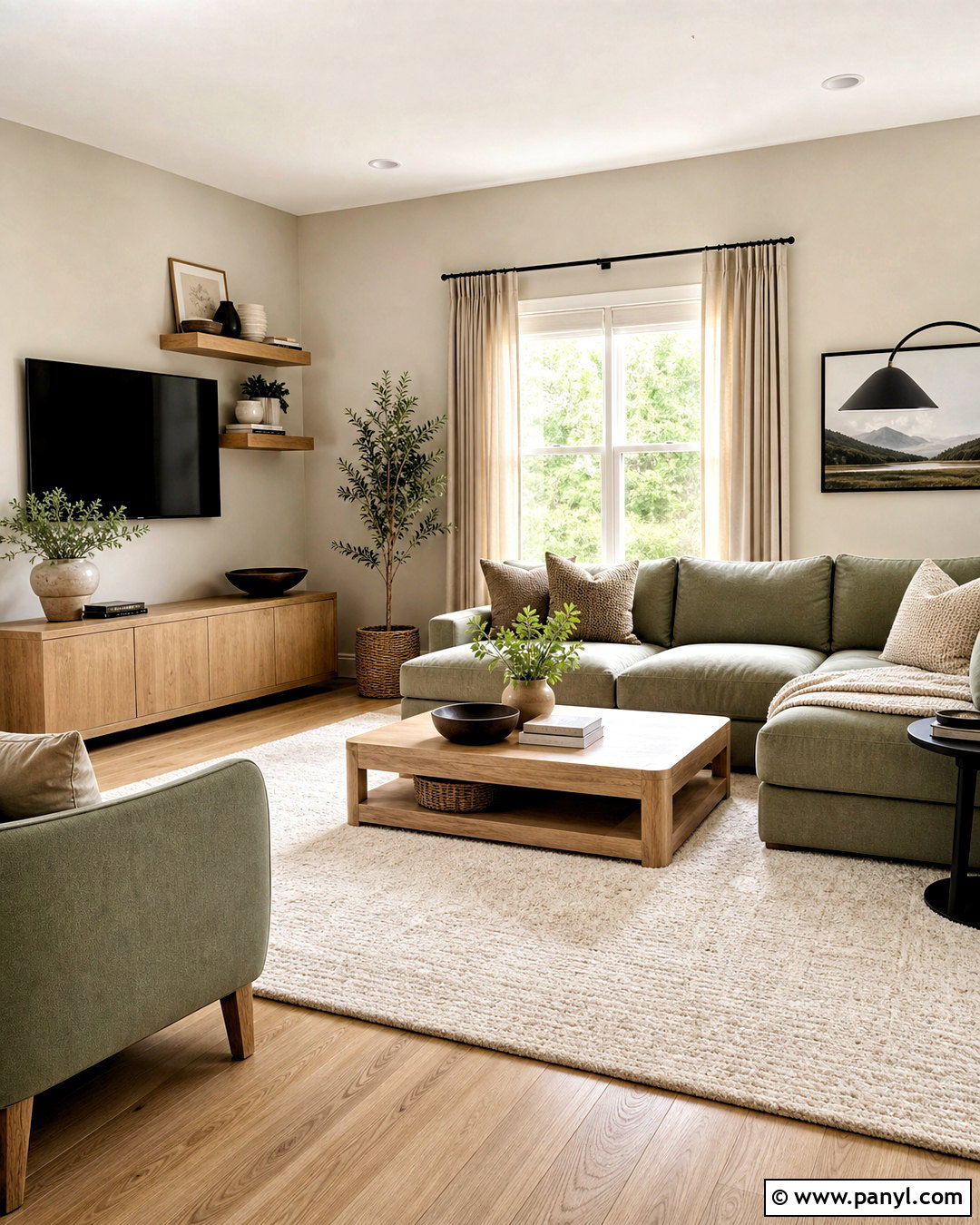 Light Oak Sage Green And Cream Living Room - 20 sage green and cream living room ideas