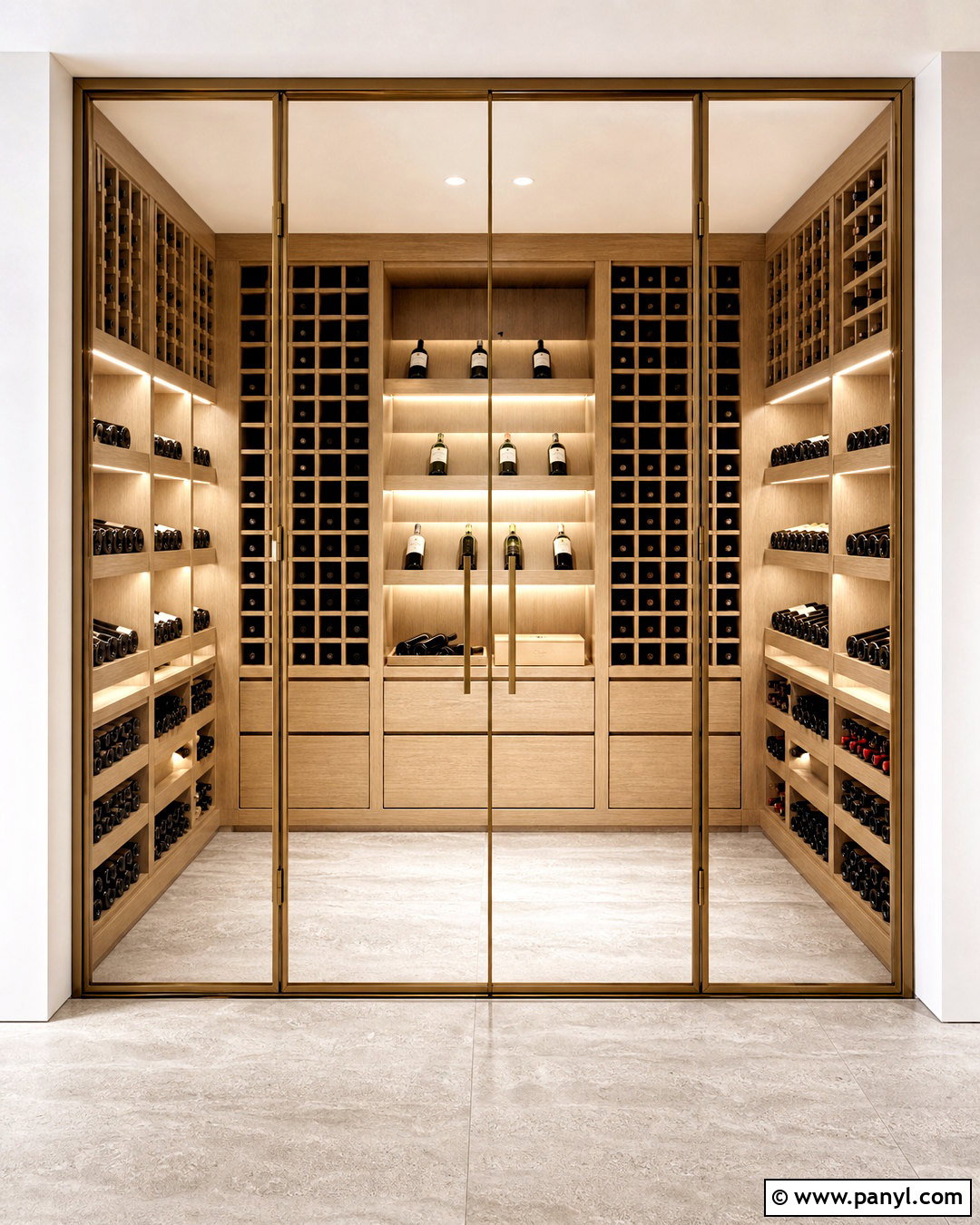 Light Oak Wine Cellar Wall - 20 wine cellar wall ideas