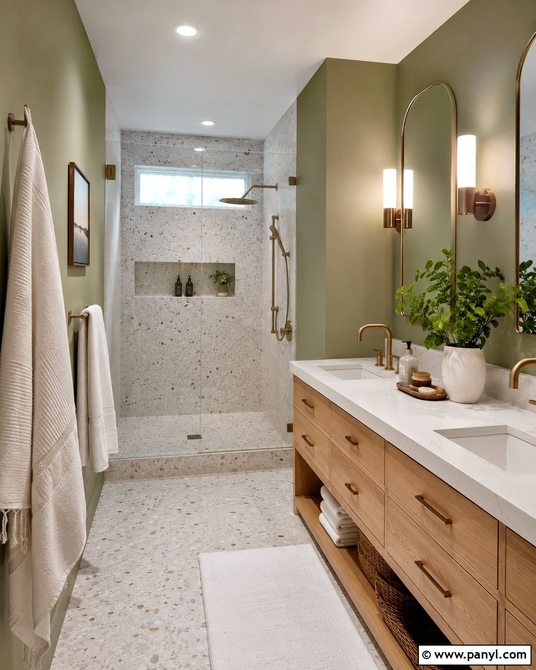 Light Olive Bathroom Walls - 20 Light Olive Wall Ideas