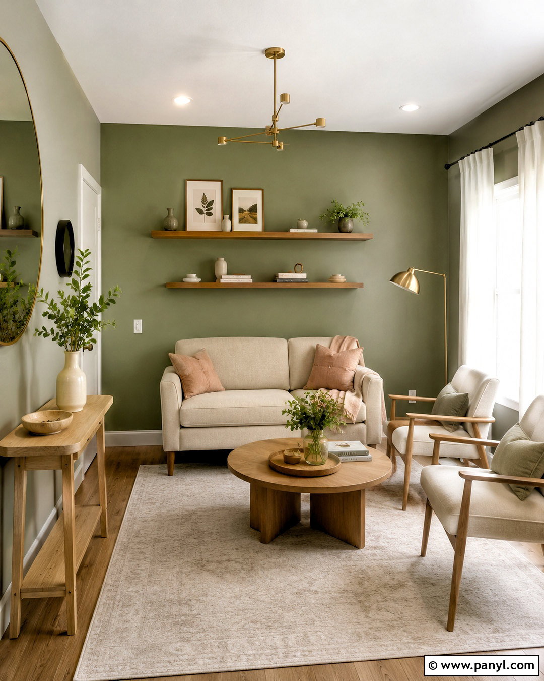 Light Olive Green Accent Wall For Small Living Room - 20 olive green accent wall living room ideas