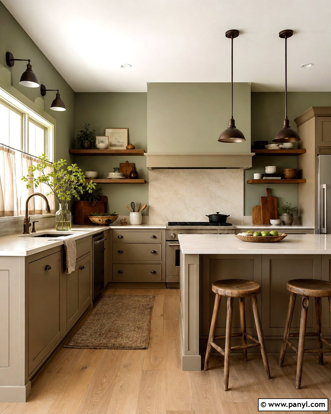 Light Olive Green Kitchen Walls With Taupe Cabinets - 20 Light Olive Green Kitchen Walls