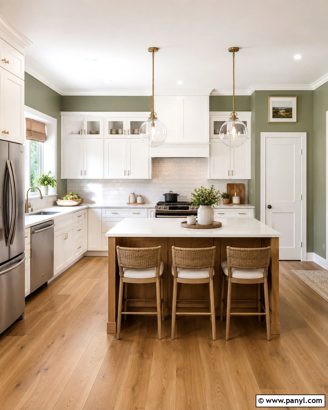 Light Olive Green Kitchen Walls With White Cabinets - 20 Light Olive Green Kitchen Walls