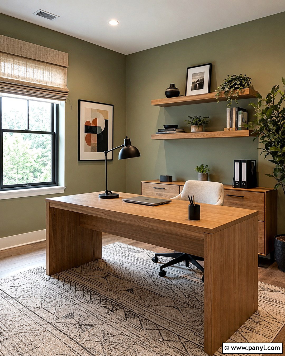 Light Olive Home Office Walls - 20 Light Olive Wall Ideas