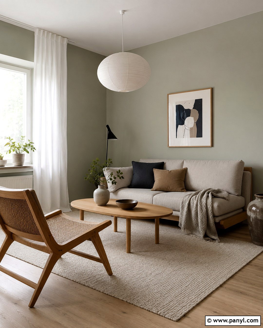 Light Olive Scandinavian Room - 20 Light Olive Wall Ideas
