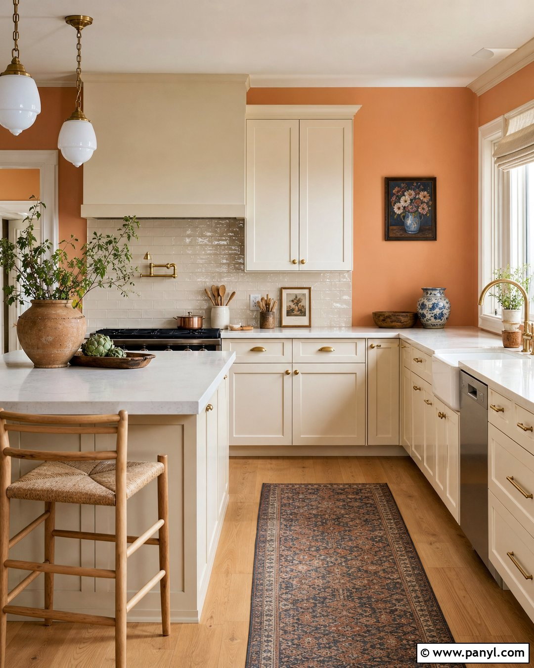 Light Orange Kitchen Walls With Cream Cabinets - 35 orange kitchen walls