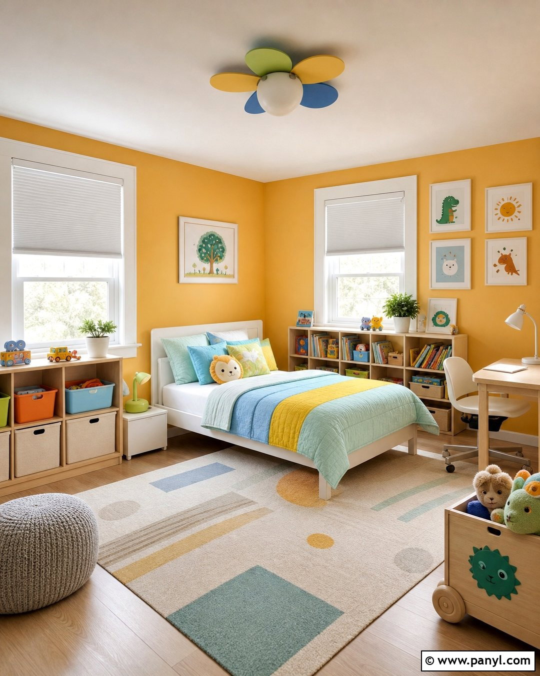 Light Orange Walls In A Kids Room - 35 Light Orange Walls