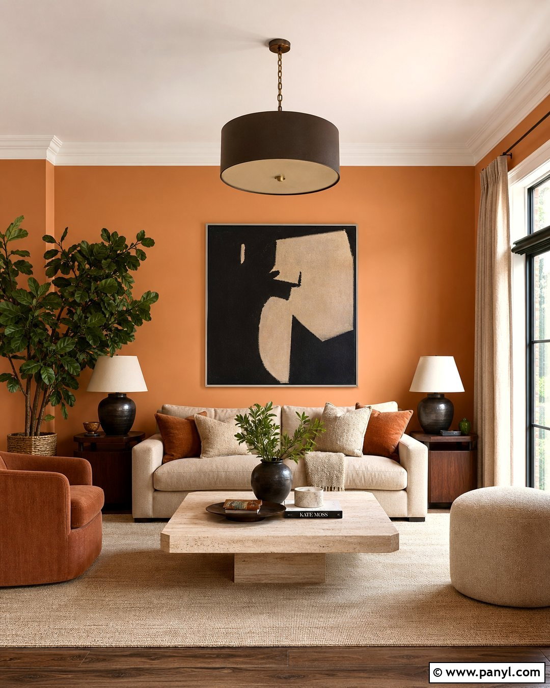 Light Orange Walls With Beige Decor - 35 Light Orange Walls