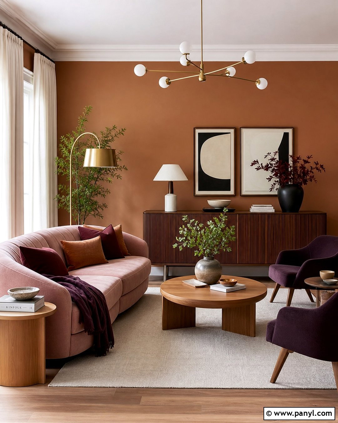 Light Orange Walls With Blush Pink Decor - 35 Light Orange Walls