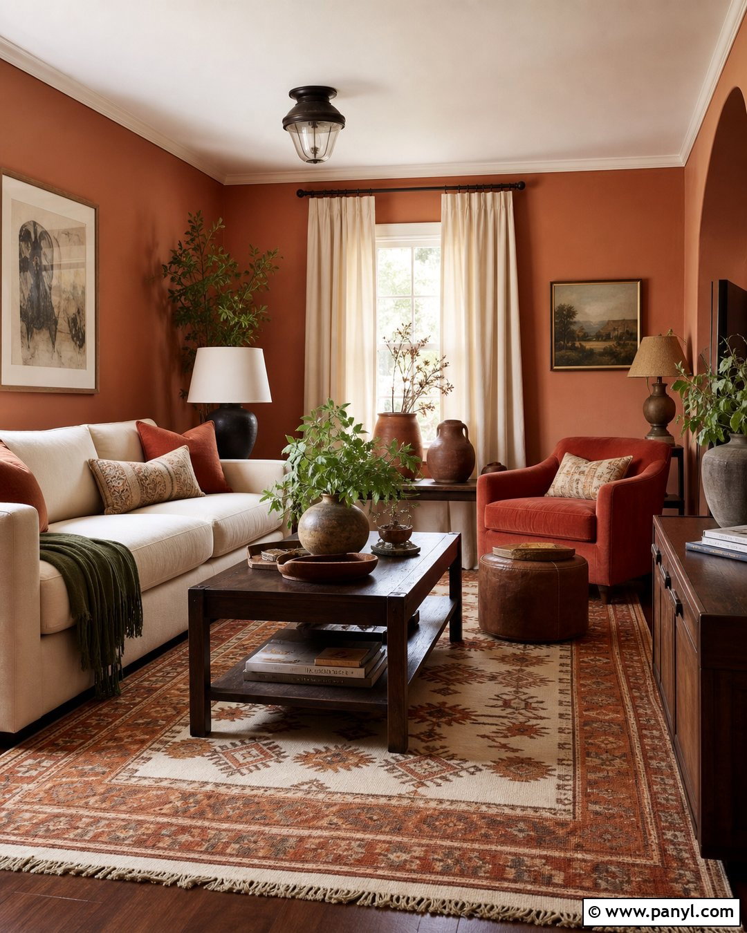 Light Orange Walls With Terracotta Decor - 35 Light Orange Walls