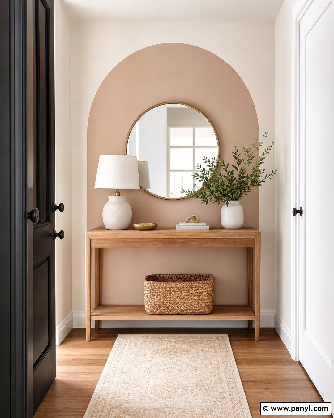 Light Painted Arch Accent Wall - 25 Light Accent Wall Ideas