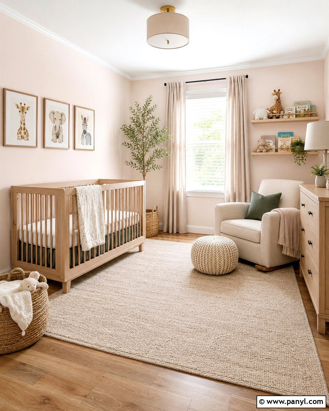 Light Peach Accent Wall With Greige - 20 Light Peach Wall Paint Ideas